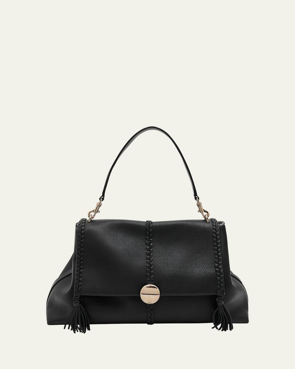 Penelope Medium Top-Handle Bag in Smooth Grained Leather